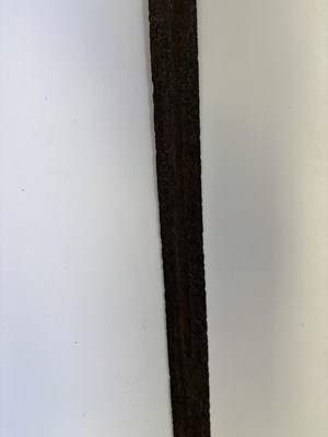 Lot 129 - A MEDIEVAL HAND-AND-A-HALF SWORD, EARLY 14TH CENTURY