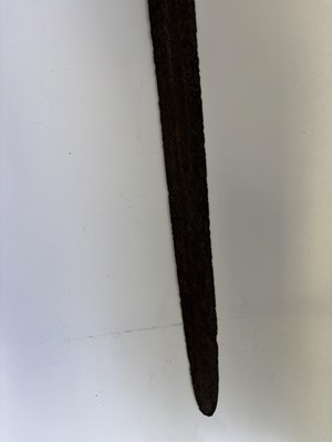 Lot 129 - A MEDIEVAL HAND-AND-A-HALF SWORD, EARLY 14TH CENTURY