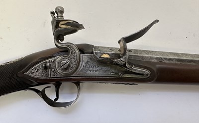 Lot 271 - A 16-BORE FLINTLOCK SILVER-MOUNTED SPORTING GUN BY GRIFFIN & TOW, LONDON