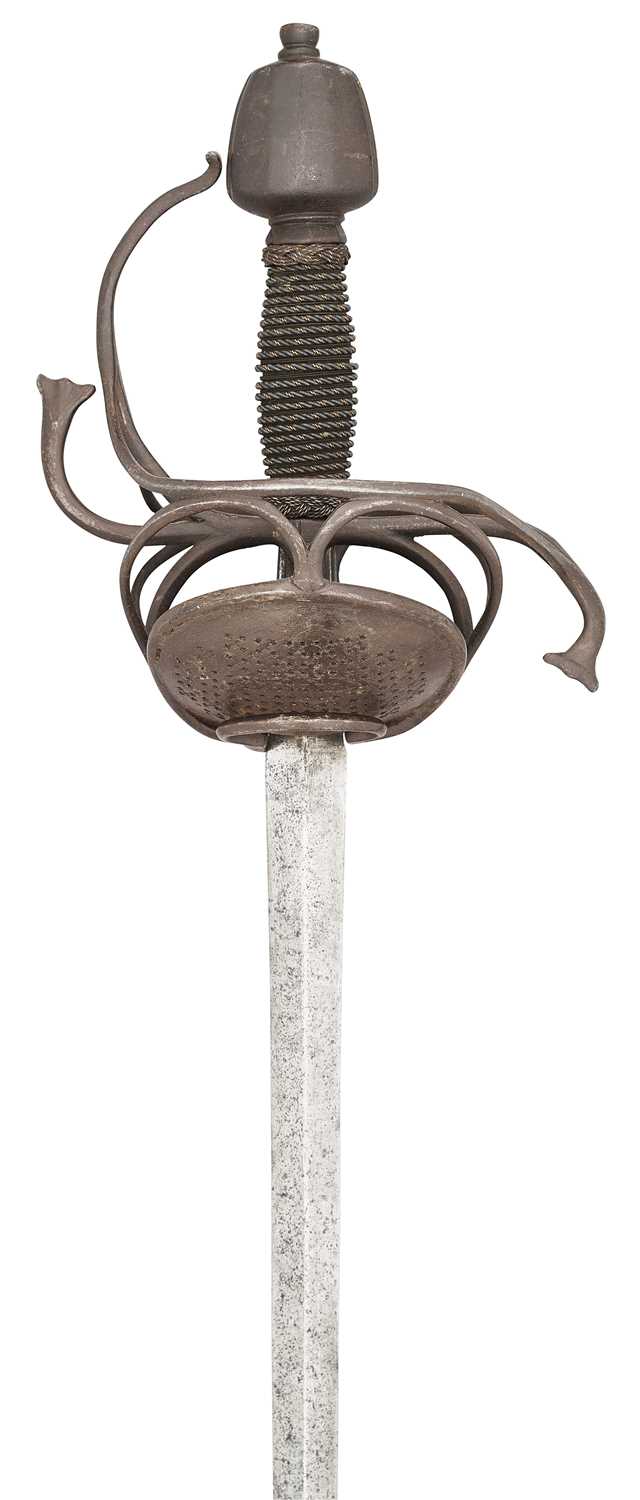 Lot 46 - A NORTH EUROPEAN PAPPENHEIM RAPIER, CIRCA 1630