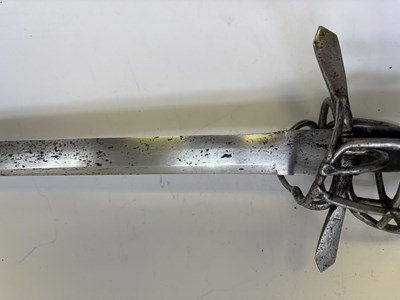 Lot 33 - A NORTH GERMAN MILITARY SWORD (TESSAK), CIRCA 1600-20