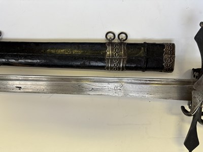 Lot 34 - A STYRIAN MILITARY BACKSWORD, LATE 16TH CENTURY