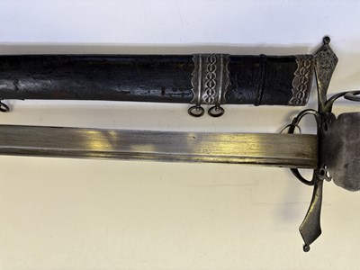Lot 34 - A STYRIAN MILITARY BACKSWORD, LATE 16TH CENTURY