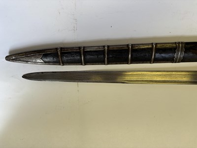Lot 34 - A STYRIAN MILITARY BACKSWORD, LATE 16TH CENTURY
