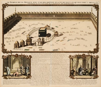 Lot 280 - A ENGRAVING OF MECCA, HENRI ABRAHAM CHATELAIN, FRANCE, EARLY 19TH CENTURY