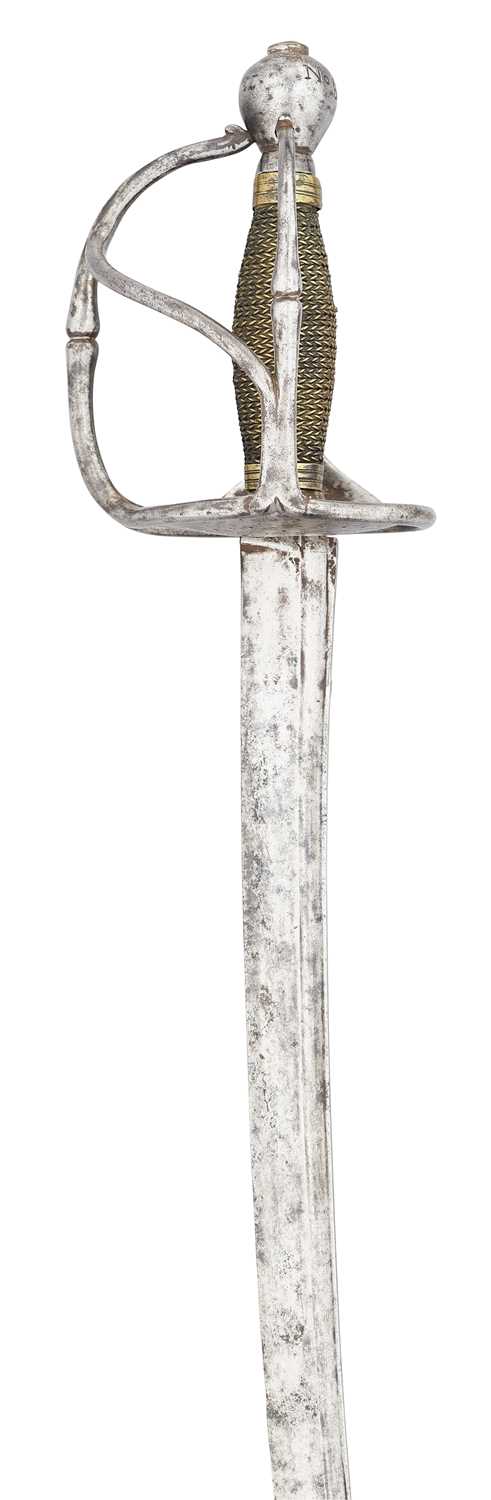 Lot 64 - A MILITARY SWORD, CIRCA 1700, GERMAN OR SWISS
