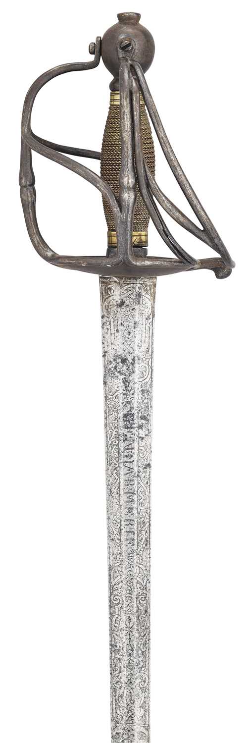 Lot 63 - A FRENCH GENDARMERIE OFFICER’S SWORD, CIRCA 1750