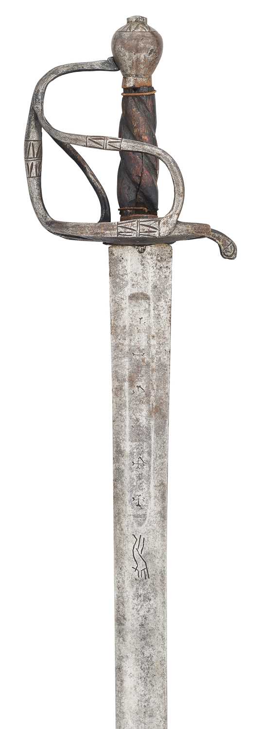 Lot 53 - A SWEDISH MILITARY SWORD, CIRCA 1660