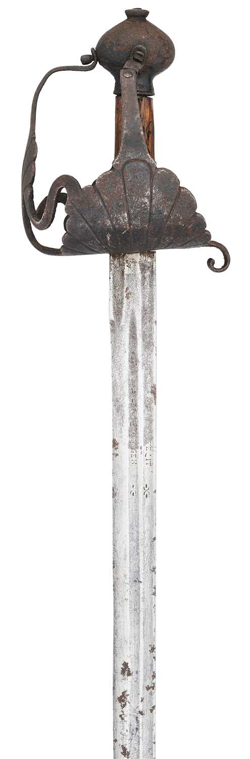 Lot 48 - AN ENGLISH PROTO MORTUARY SWORD CIRCA 1630-40