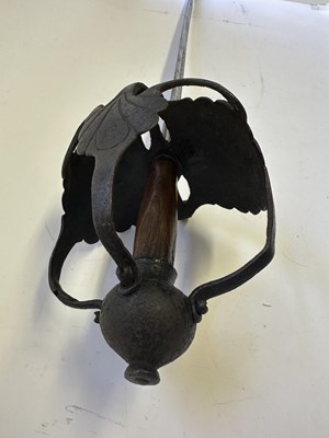 Lot 48 - AN ENGLISH PROTO MORTUARY SWORD CIRCA 1630-40
