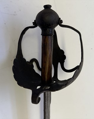 Lot 48 - AN ENGLISH PROTO MORTUARY SWORD CIRCA 1630-40
