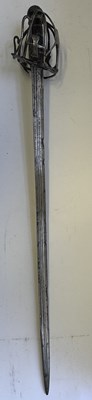 Lot 49 - AN ENGLISH BASKET-HILTED BACKSWORD, CIRCA 1650-90