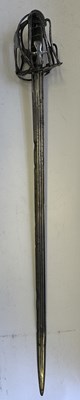 Lot 49 - AN ENGLISH BASKET-HILTED BACKSWORD, CIRCA 1650-90