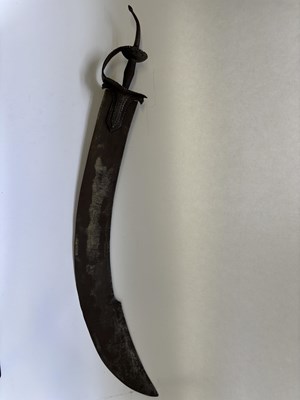 Lot 8 - A MASSIVE INDIAN PROCESSIONAL HEADMAN’S SWORD (TEGHA), 18TH/19TH CENTURY