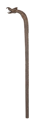 Lot 539 - A SOUTH INDIAN ALL-METAL STAFF, PROBABLY 17TH CENTURY