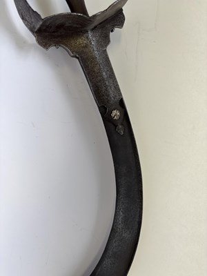 Lot 9 - AN UNUSUAL INDIAN SWORD, 18TH CENTURY OR EARLIER