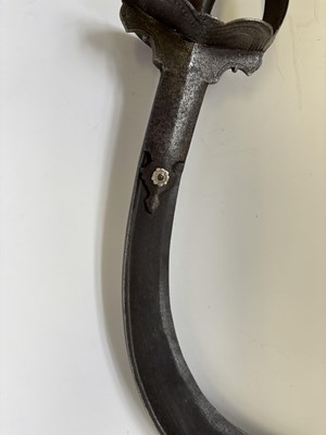 Lot 9 - AN UNUSUAL INDIAN SWORD, 18TH CENTURY OR EARLIER