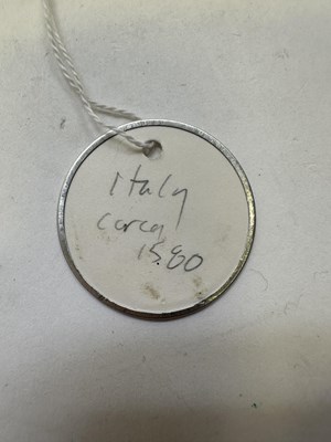 Lot 82 - AN ITALIAN POWDER-FLASK FORMED ENTIRELY OF STEEL, LAST QUARTER OF THE 16TH CENTURY