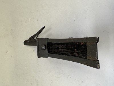 Lot 85 - A GERMAN TRIANGULAR CHARGE-FLASK, 17TH CENTURY