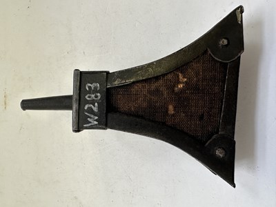 Lot 85 - A GERMAN TRIANGULAR CHARGE-FLASK, 17TH CENTURY