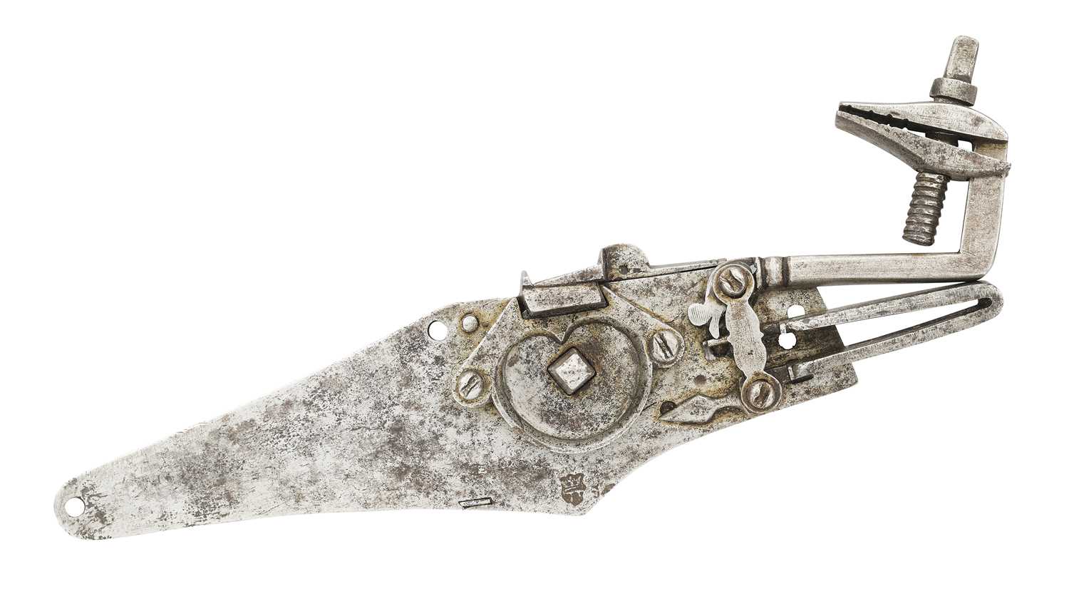 Lot 93 - A DETACHED GERMAN WHEEL-LOCK MECHANISM, CIRCA 1590