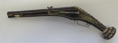 Lot 100 - A RARE SOUTH GERMAN 40 BORE WHEEL-LOCK BELT PISTOL (PUFFER), CIRCA 1580-90