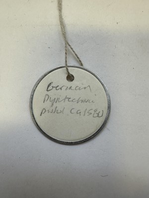 Lot 99 - A RARE GERMAN WHEEL-LOCK PYROTECHNIC PISTOL, CIRCA 1580