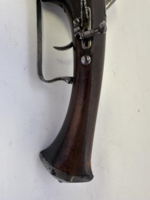 Lot 119 - A VERY RARE 28 BORE RUSSIAN MILITARY SNAPHAUNCE HOLSTER PISTOL