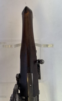 Lot 119 - A VERY RARE 28 BORE RUSSIAN MILITARY SNAPHAUNCE HOLSTER PISTOL