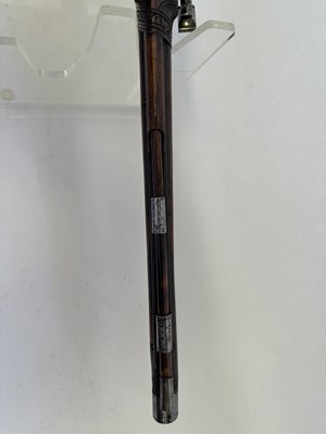 Lot 119 - A VERY RARE 28 BORE RUSSIAN MILITARY SNAPHAUNCE HOLSTER PISTOL