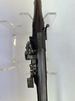 Lot 119 - A VERY RARE 28 BORE RUSSIAN MILITARY SNAPHAUNCE HOLSTER PISTOL