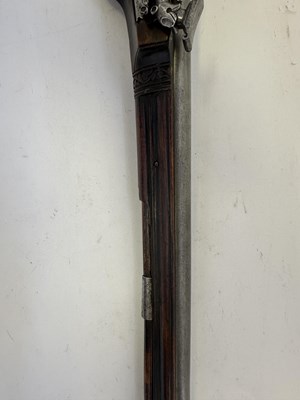 Lot 119 - A VERY RARE 28 BORE RUSSIAN MILITARY SNAPHAUNCE HOLSTER PISTOL