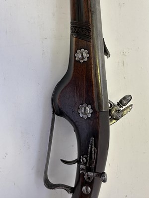 Lot 119 - A VERY RARE 28 BORE RUSSIAN MILITARY SNAPHAUNCE HOLSTER PISTOL