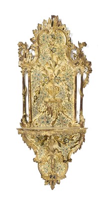 Lot 163 - A GILT AND PAINTED WOOD TURBAN STAND (KAVUKLUK), OTTOMAN ANATOLIA, EARLY 19TH CENTURY