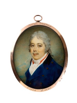 Lot 380 - A PORTRAIT MINIATURE OF GEORGE POWNEY (1762-1827) BY SAMUEL SHELLEY (1750/56-1808), CIRCA 1790