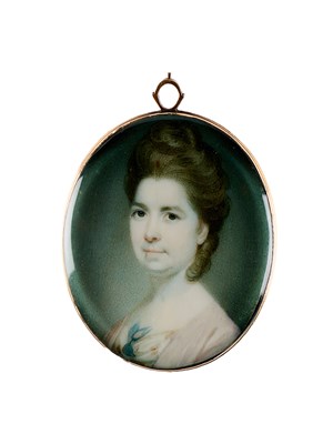 Lot 355 - A PORTRAIT MINIATURE OF A LADY BY RICHARD CROSSE (1742-1810), CIRCA 1780