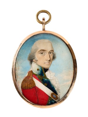 Lot 404 - A PORTRAIT MINIATURE OF AN OFFICER BY WILLIAM THICKE (ACTIVE 1787-1814), CIRCA 1800