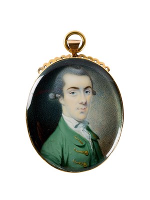 Lot 363 - A PORTRAIT MINIATURE OF A GENTLEMAN BY PATRICK MCMORELAND (1741-CIRCA 1809), CIRCA 1780
