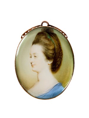 Lot 358 - A PORTRAIT MINIATURE OF THE DUCHESS OF LEINSTER BY OZIAS HUMPHREY (1742-1810), CIRCA 1770