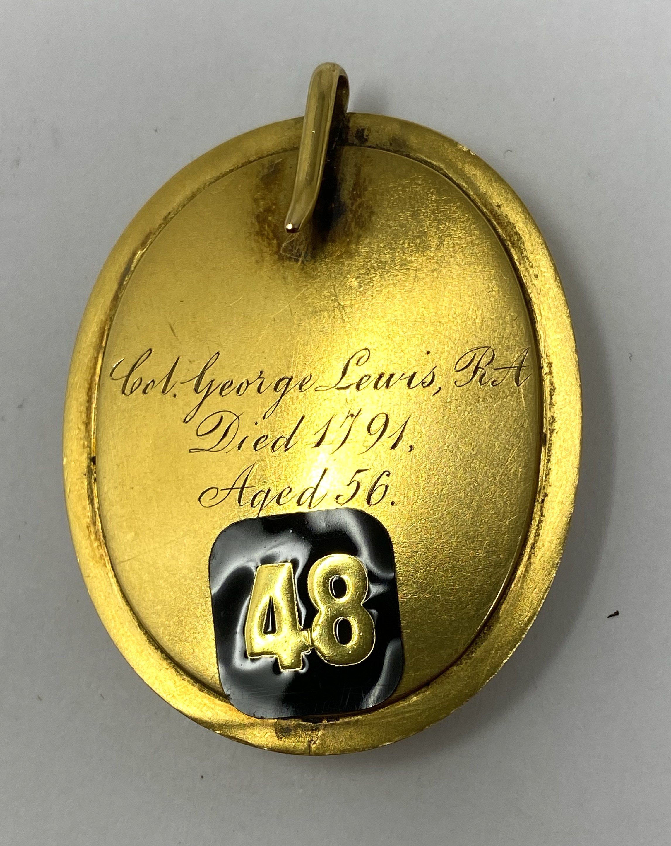 Lot 353 - A PORTRAIT MINIATURE OF COLONEL GEORGE LEWIS