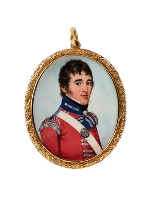 Lot 400 - A PORTRAIT MINIATURE OF MAJOR FLETCHER BARCLAY BY FREDERICK BUCK (1771-CIRCA 1840), CIRCA 1805