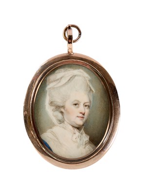 Lot 361 - A PORTRAIT MINIATURE OF CHARLOTTE PILFOLD BY JEREMIAH MEYER (1735-1789), CIRCA 1775