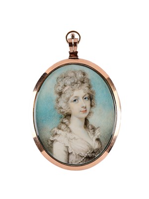 Lot 377 - A PORTRAIT MINIATURE OF A LADY BY PHILIP JEAN (1755-1802), CIRCA 1790