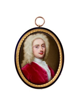 Lot 345 - A PORTRAIT MINIATURE OF A GENTLEMAN BY CHRISTIAN FRIEDRICH ZINCKE (1683/4-1767), CIRCA 1725