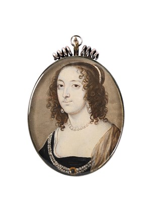 Lot 343 - A PORTRAIT MINIATURE OF MARY BROWNE LADY COMPTON BY MATTHEW SNELLING (1621-1678), CIRCA 1650