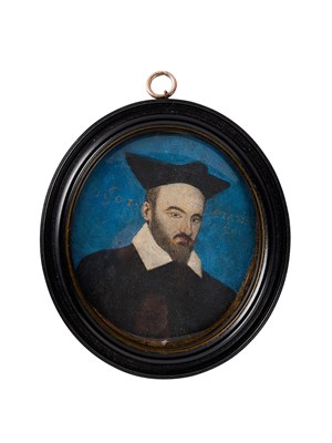 Lot 341 - A PORTRAIT MINIATURE OF A GENTLEMAN, ENGLISH SCHOOL, DATED 1601