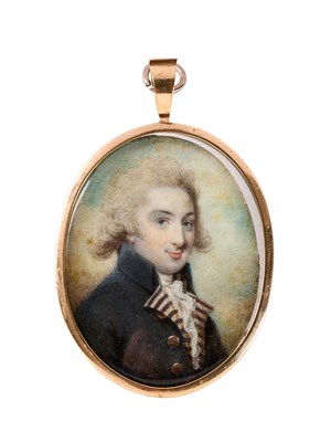 Lot 375 - A PORTRAIT MINIATURE OF A GENTLEMAN BY SOPHIA H. M. HOWELL (CIRCA 1781-1788), DATED 1786