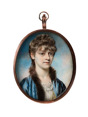 Lot 393 - A PORTRAIT MINIATURE OF A LADY, MANNER OF WILLIAM GRIMALDI (1751-1830), CIRCA 1810