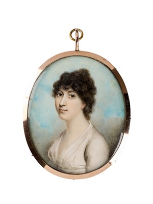 Lot 387 - A PORTRAIT MINIATURE OF A LADY BY ANDREW PLIMER (1763-1837), CIRCA 1800