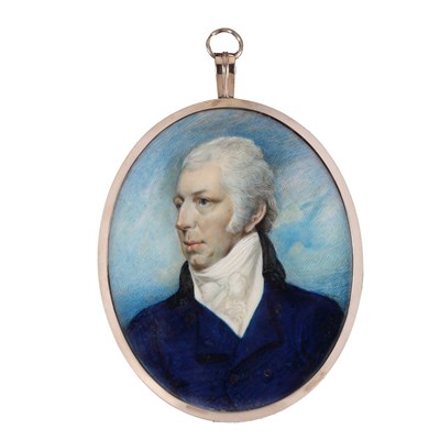 Lot 396 - A PORTRAIT MINIATURE OF A GENTLEMAN BY JOHN WRIGHT (CIRCA 1745-1820), CIRCA 1810